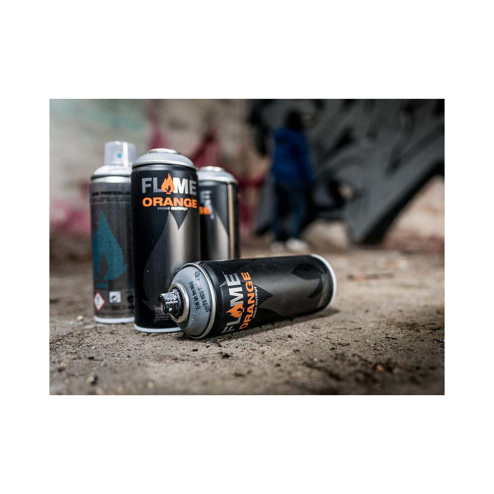 Flame Orange Spray Paint - Crazy Blue