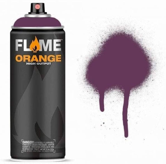 Flame Orange spray paint - Traffic Purple Dark