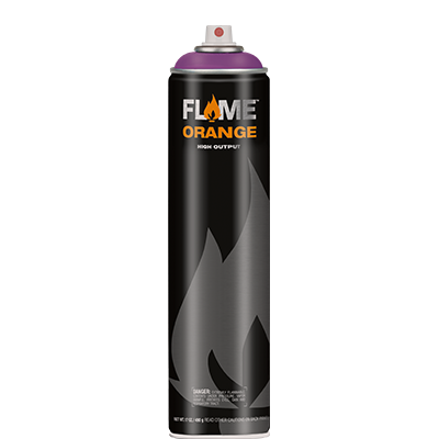 Flame Orange spray paint - Crazy Violet