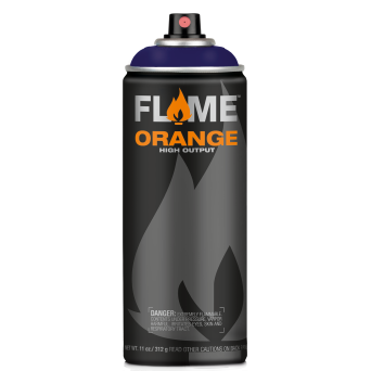 Flame Orange spray paint - Cosmos Blue Dark