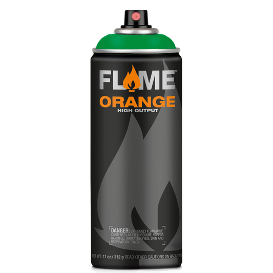 Flame Orange spray paint - Juice Green