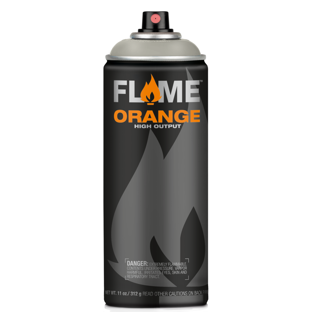 Flame Orange spray paint - Stone Grey Middle