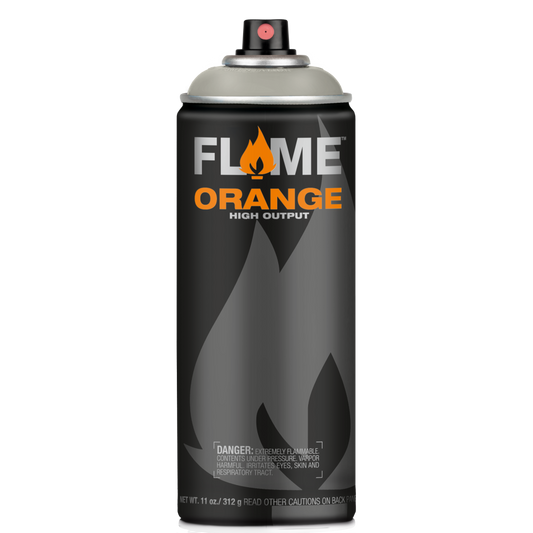 Flame Orange spray paint - Stone Grey Middle